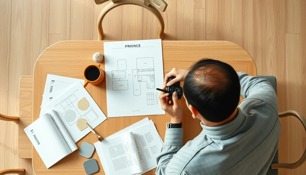 Perencanaan bujet dan material untuk proyek interior warm minimalism di meja kayu