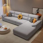 Sofa L Minimalis Modern Metro Grey