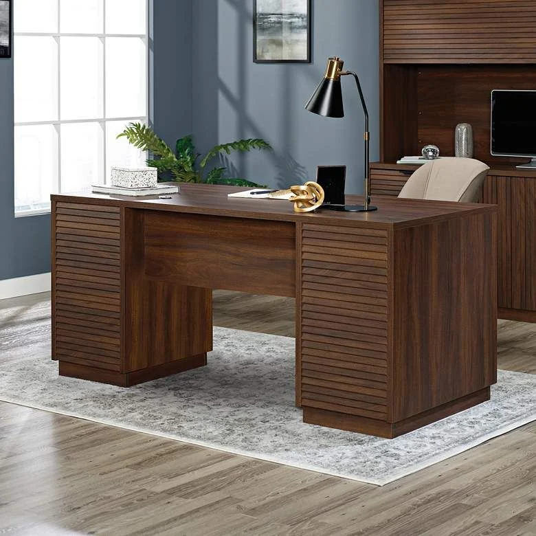 Meja Kerja Direktur Mewah Grandios Walnut