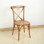 Kursi Cafe Jati Croosback Mid Century Minimalis