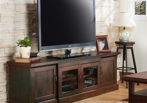 Meja TV Klasik Minimalis Jati Walder In Antique Walnut
