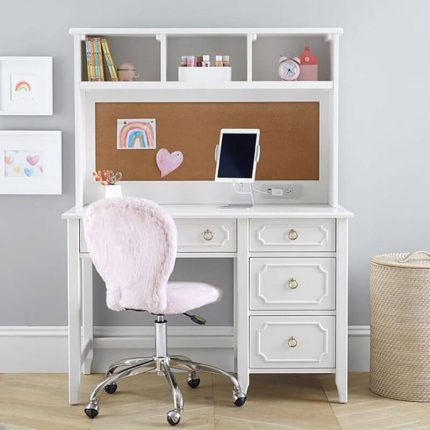 Avaly Meja Belajar Anak Duco Putih Minimalis