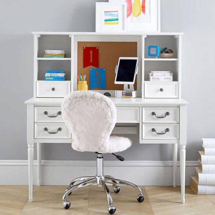 Blystra Meja Belajar Perempuan Duco Putih Minimalis