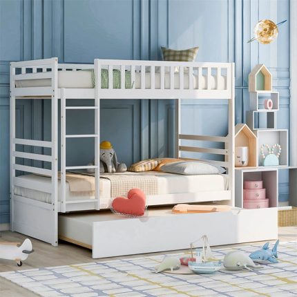 Lucado Tempat Tidur Tingkat Duco Putih Sorong