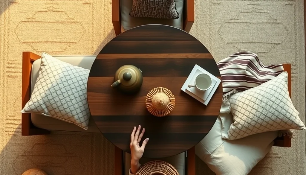 Perpaduan pola geometris dan tekstur alami pada interior funHaus