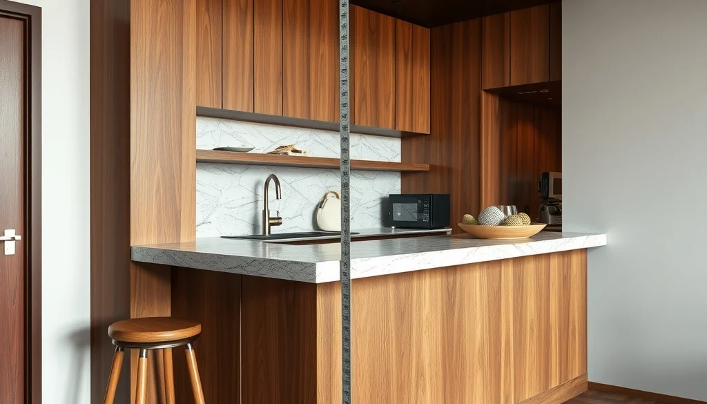 Pengukuran tinggi meja bar dari lantai ke permukaan countertop